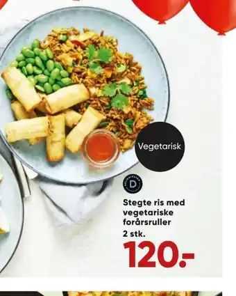 Bilka Stegte Ris Med Vegetariske Forårsruller tilbud