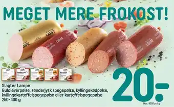 Slagter lampe spegepølse