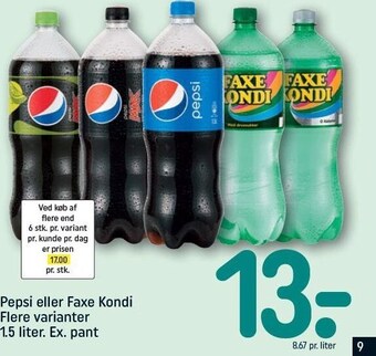 REMA 1000 Pepsi el. faxe kondi tilbud