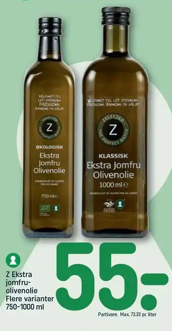 REMA 1000 Z ekstra jomfru-olivenolie tilbud