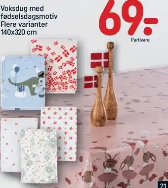 REMA 1000 Voksdug m. fødselsdagsmotiv tilbud