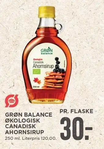 MENY Grøn balance øko canadisk ahornsirup tilbud