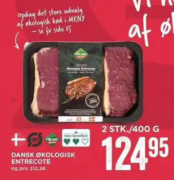 MENY Danske øko entrecote tilbud