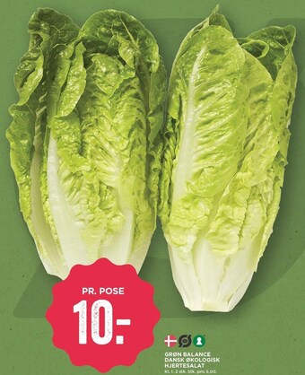 MENY Grøn balance dansk økologisk hjertesalat tilbud