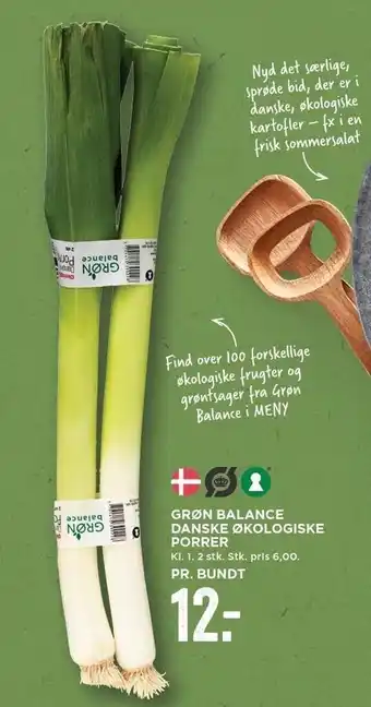 MENY Grøn balance danske øko porrer tilbud