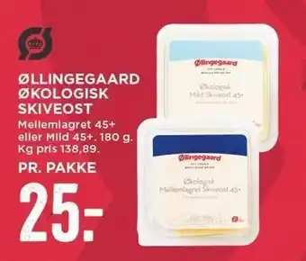 MENY Øllingegaard øko skiveost tilbud