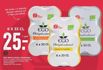 MENY Ego økologisk sodavand tilbud