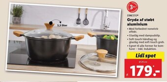 Lidl Gryde af støbt aluminium tilbud