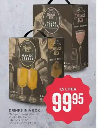 Drinks in Box Mango Breeze Eller Vodka Rhubarb
