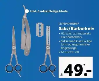 Saks/barberknive