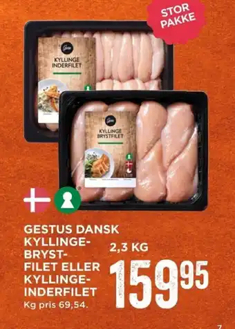 MENY Gestus Dansk Kyllinge Bryst Filet Eller kyllinge inderfilet tilbud