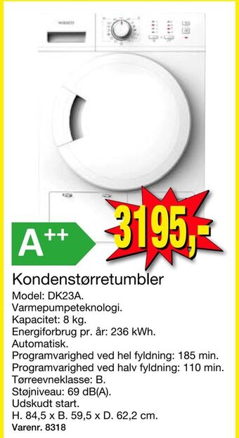 Harald Nyborg Kondenstørretumbler tilbud
