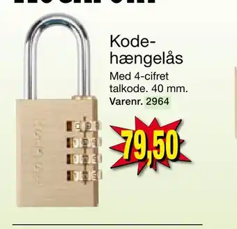 Harald Nyborg Kode hængelås tilbud