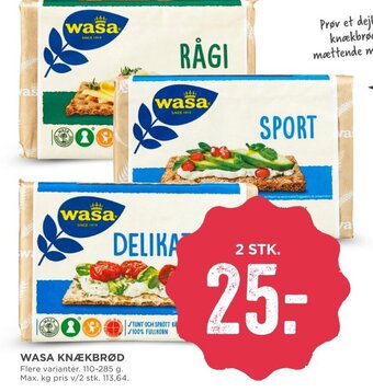 MENY Wasa Knækbrød tilbud