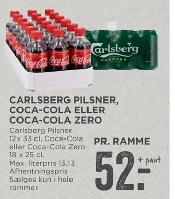 MENY Carlsberg Pilsner Coca-Cola Eller Coca-Cola Zero tilbud