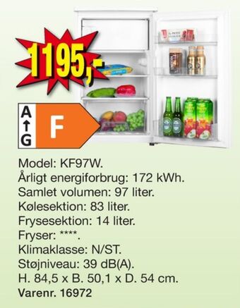 Harald Nyborg Wasco køle/fryseskab tilbud
