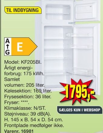 Harald Nyborg Wasco køle/fryseskab tilbud