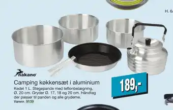 Harald Nyborg Nakano Camping Kokkensaet i aluminium tilbud