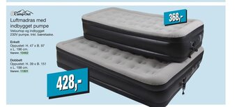 Harald Nyborg Camp Out Luftmadras Med Indbygget pumpe tilbud