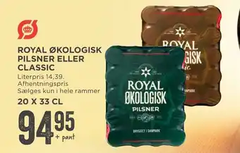 MENY Royal økologisk pilsner eller classic tilbud