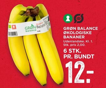 MENY Grøn balance økologiske bananer tilbud