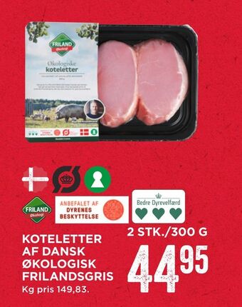MENY Koteletter af dansk økologisk frilandsgris tilbud