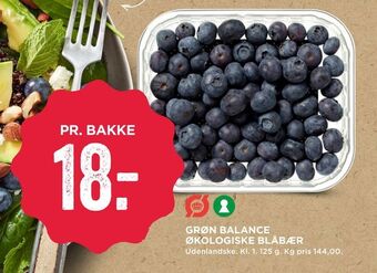 MENY Grøn balance økologiske blåbær tilbud