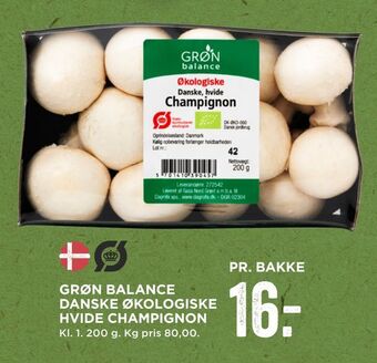 MENY Grøn balance danske økologiske hvide champignon tilbud