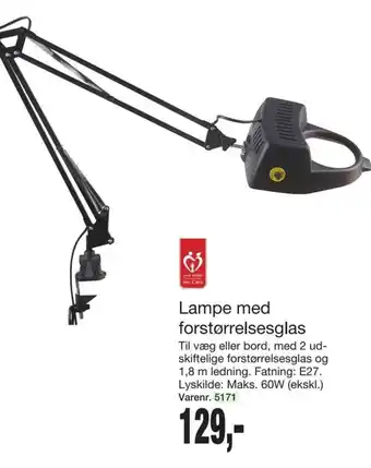 Harald Nyborg Lampe For Forstørrelseglas tilbud