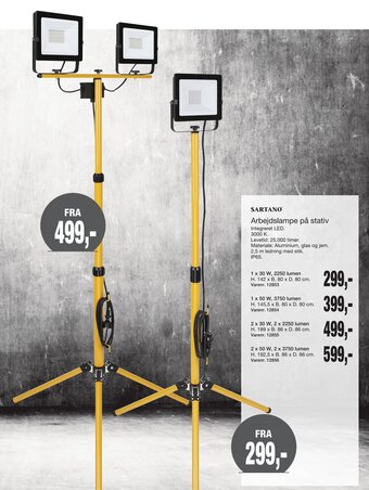 Harald Nyborg Arbejdslampe På Stativ tilbud