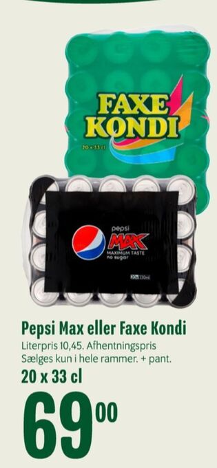 Min Købmand Faxe kondi sportssodavand tilbud