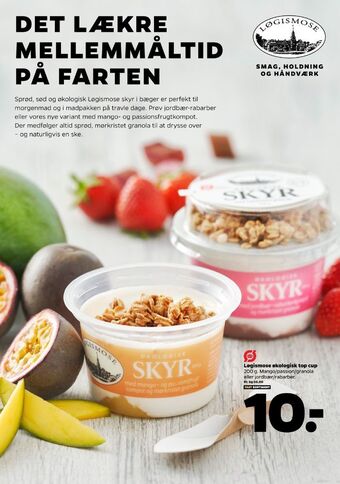 Netto Løgismose skyr jordbær/rabarber tilbud