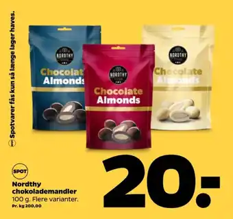 Chocolate almonds chokolademandler