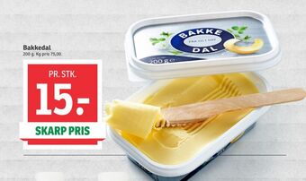 Bakkedal smørbar
