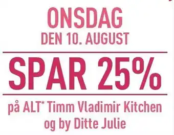 Imerco Spar 25% på alt timm vladimir kitchen og by ditte julie tilbud