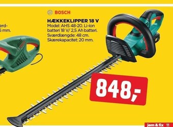 jem & fix Hækkeklipper 18 v tilbud