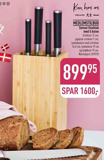 Imerco Sensei flexblok med 5 knive tilbud