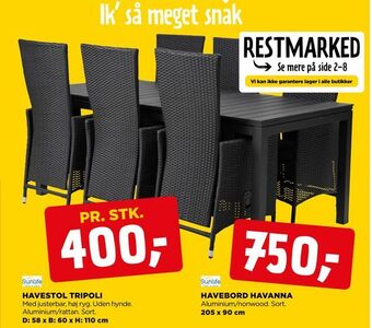 jem & fix Havebord havanna tilbud