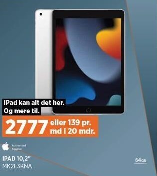 Power Ipad 10,2" tilbud