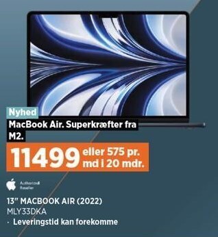 Power 13" macbook air tilbud