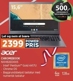 Power Acer chromebook tilbud