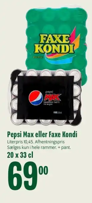 Pepsi Max eller Faxe Kondi
