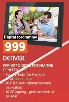 Power Denver pff-1017 digital fotoramme tilbud