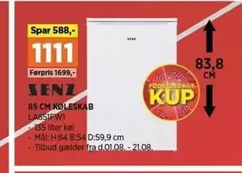 Power Zenz køleskab tilbud
