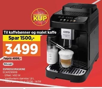 Power Delonghi espressomaskine tilbud