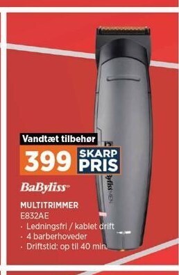 Power Babyliss multitrimmer tilbud