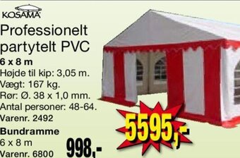 Harald Nyborg Professionelt Partytelt PVC tilbud
