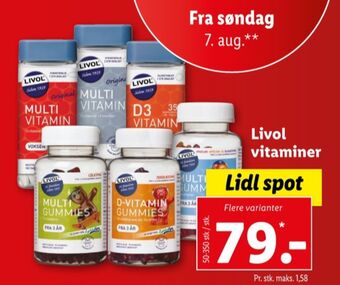 Lidl Livol multi vitaminer tilbud