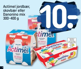 REMA 1000 Actimel drikkeyoghurt jordbær tilbud