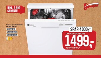 Skousen Hoover opvaskemaskine tilbud